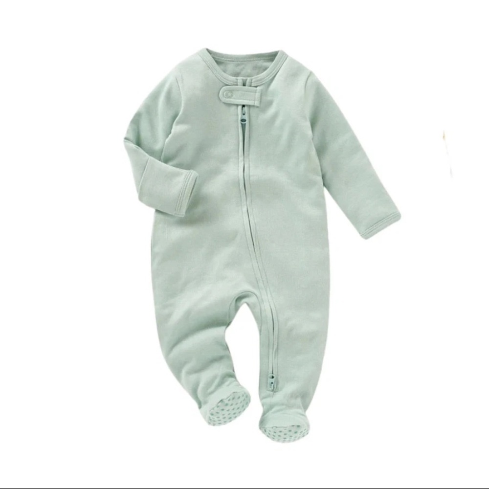 Organic‎ Cotton Footed Baby Sleepers NB to 24 Months